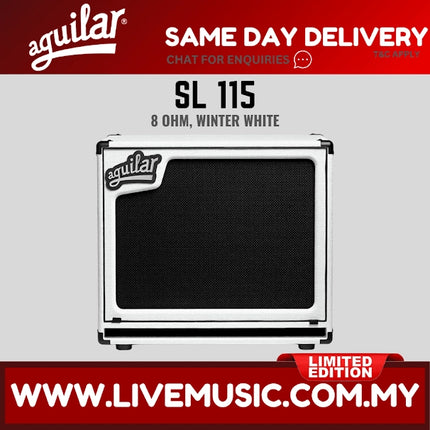 Aguilar Limited SL 115 Speaker Cabinet, 8 ohm,  - Winter White (SL115 SL-115)