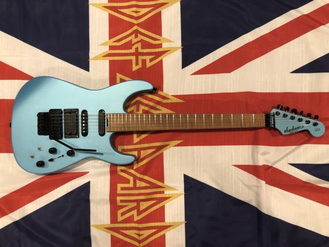 Jackson USA Signature Phil Collen PC1 Matte Electric Guitar, Flame Maple Fretboard - Matte Blue Frost (PC-1/PC 1)