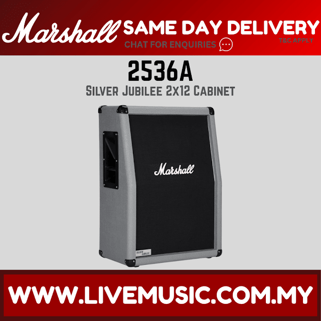Marshall 2536A-E Silver Jubilee 140watt 2x12inch Vertical Slant Extension Cabinet