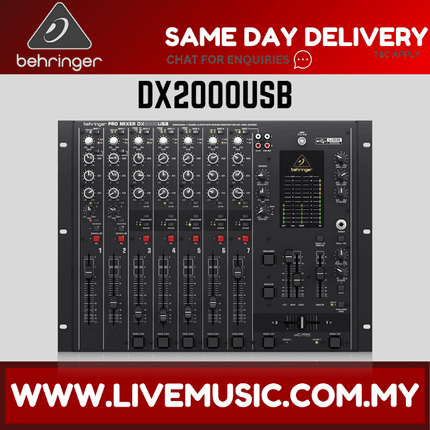 Behringer Pro Mixer DX2000USB 7-channel DJ Mixer ( DX 2000 USB / DX-2000-USB )