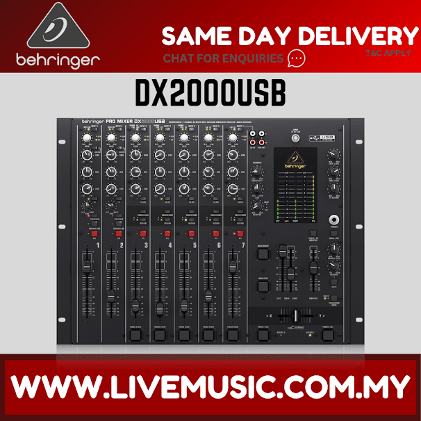 Behringer Pro Mixer DX2000USB 7-channel DJ Mixer ( DX 2000 USB / DX-2000-USB )
