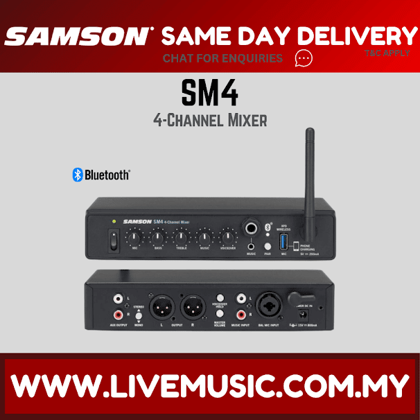 SAMSON SM4 4-CHANNEL MIXER ( SM-4 / SM 4 )
