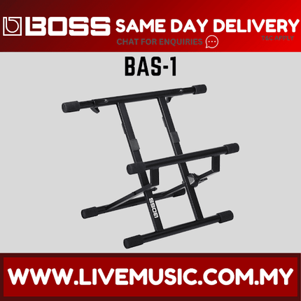 Boss BAS-1 Amplifier Stand with Tilt Back Design and Telescoping Amp Support Arm (BAS1)