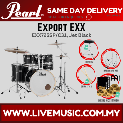 Pearl Export EXX 5-Piece Drum Set with Meinl HCS141620 Cymbals Set ( EXX725SP/C )
