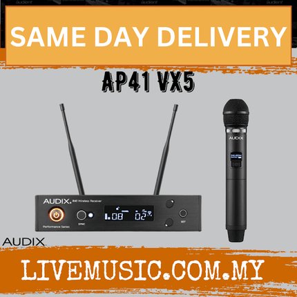 Audix AP41 Performance Series Single-Channel Wireless System with H60/VX5 Handheld Transmitter ( AP41-VX5 / AP41VX5 )