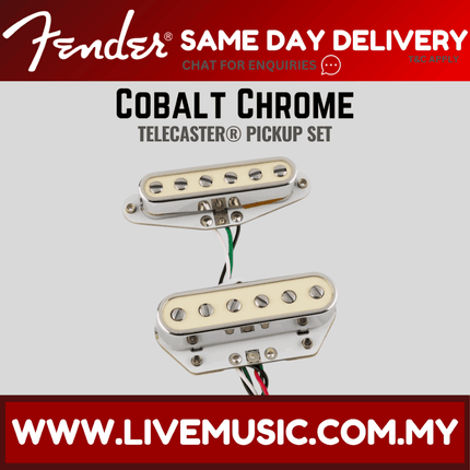 Fender Cobalt Chrome Telecaster Pickup Set, Set of 2
