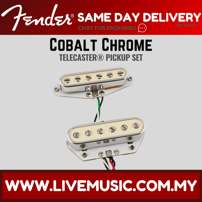 Fender Cobalt Chrome Telecaster Pickup Set, Set of 2