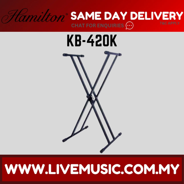 Hamilton KB-420K Double X Style Digital Keyboard Piano Stand ( KB420K / KB 420K )