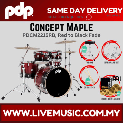 PDP by DW CM5 Concept Maple Shell Pack - 5-piece With HCS141620 Cymbal ( PDCM2215 )