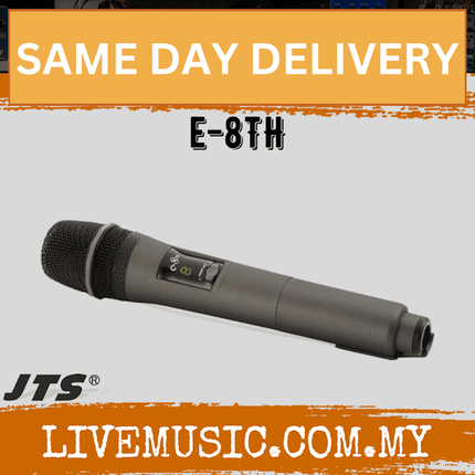 JTS e-8TH UHF PLL Handheld Transmitter Compatible with Tour Guide System Receiver (e8TH e 8TH)