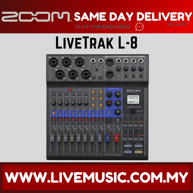 Zoom LiveTrak L8 - 8 Channel Digital Mixer / Recorder (L-8/L 8)
