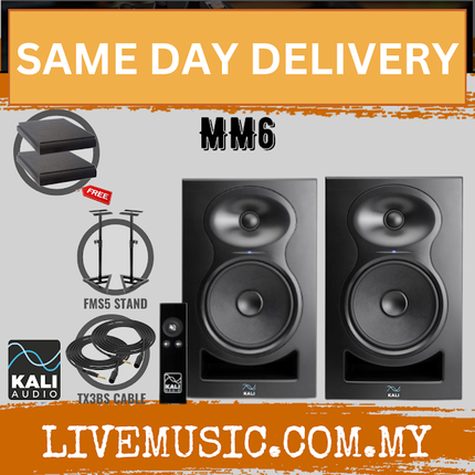 Kali Audio MM-6 6” Multimedia Speaker With Speaker Monitor Stand And Isolation Pad - Pair ( MM6 / MM 6 )