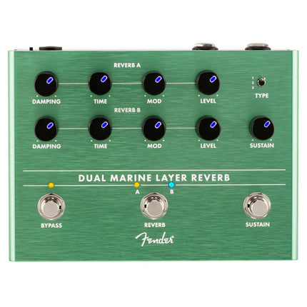 Fender Dual Marine Layer Reverb Guitar Effects Pedal