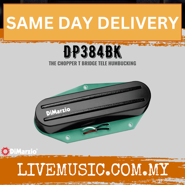 DiMarzio DP384BK The Chopper T Bridge Telecaster Pickup - Black (DP 384BK/DP-384BK)