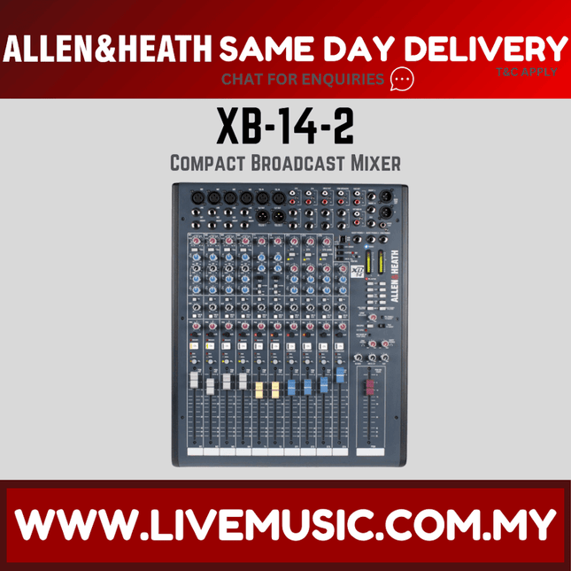 Allen & Heath XB-14-2 10-channel Broadcast Mixer ( XB2-14 / XB214 )