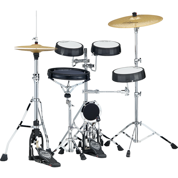 5-piece True Touch training drum set with tom pads, snare pad, and cymbals