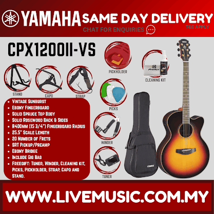 Yamaha CPX1200II 41'' Medium Jumbo Solid Spruce Top Acoustic-Electric Guitar -  ( CPX 1200II / CPX-1200II )
