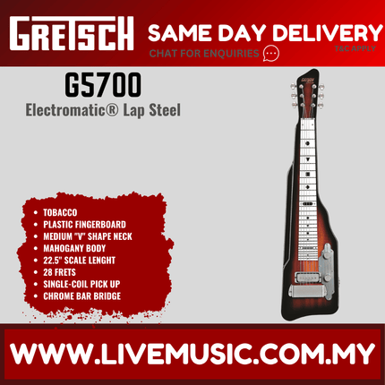 Gretsch G5700 Electromatic Lap Steel, Tobacco
