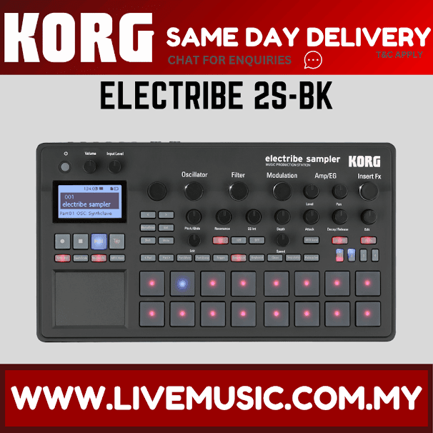 Korg Electribe 2S Sampler Music Production Station Midi Controller- Black (ELECTRIBE2S/ELECTRIBE-2S)