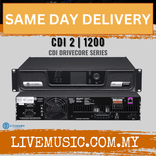 Crown CDi 2|1200 DriveCore Analog 2-Channel 1200-Watt Power Amplifier ( CDi21200 / CDi 21200 )