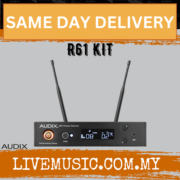 Audix R61KIT Single-Channel Wireless True Diversity Receiver Microphones (R61-KIT/R61 KIT)