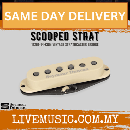 Seymour Duncan 11201-14 Duncan Scooped Strat Bridge Pickup, Cream