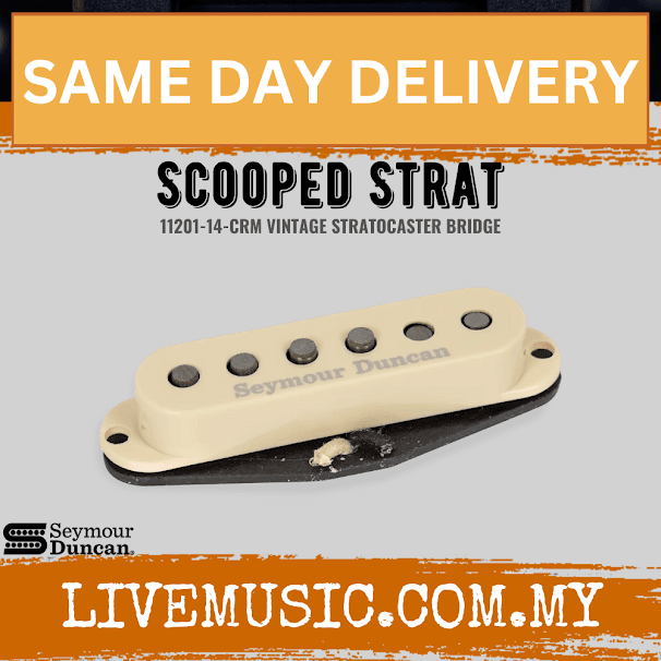 Seymour Duncan 11201-14 Duncan Scooped Strat Bridge Pickup, Cream
