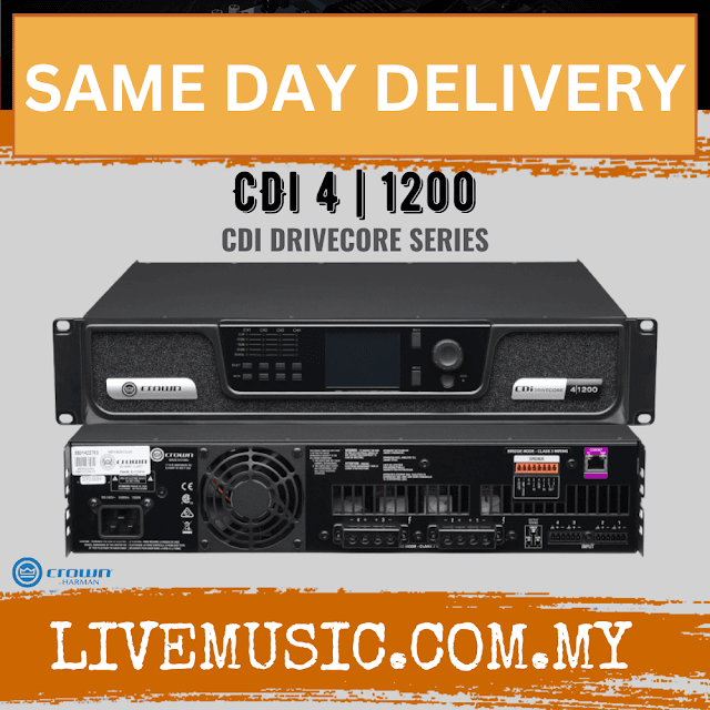 Crown CDi DriveCore 4|1200 Power Amplifier ( CDi-4|1200 / CDi4|1200 )