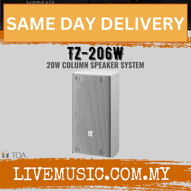 TOA Column Speaker TZ-206W 20W Column Speaker System - White ( TZ206 / TZ 206 )