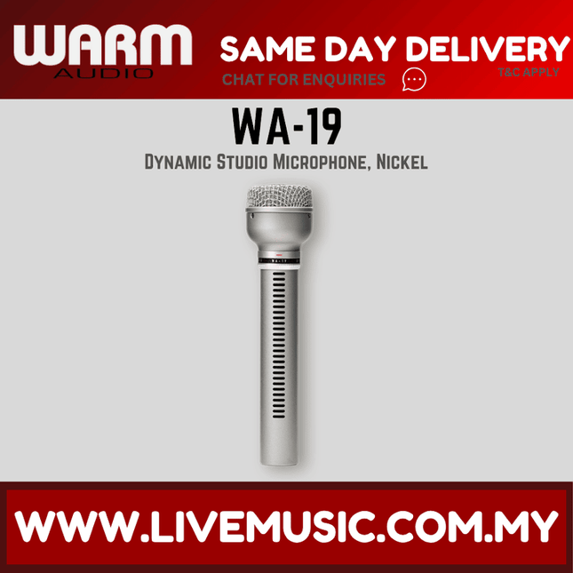Warm Audio WA-19 Dynamic Studio Microphone, Nickel — ( WA19 WA 19 )