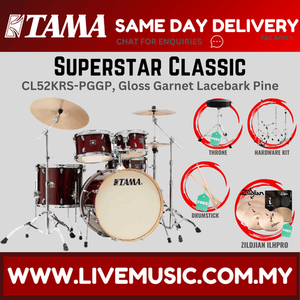 Tama Superstar Classic CL52KRS 5-Piece With Zildjian ILHPRO Cymbal Set - ( CL-52KRS )