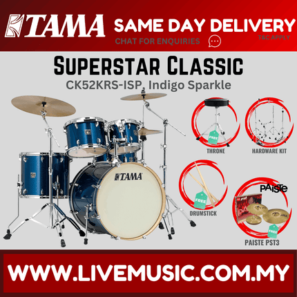 Tama Superstar Classic CK52KRS 5-Piece Drum Set With Paiste PST3 Cymbal Set - ( CK-52KRS )