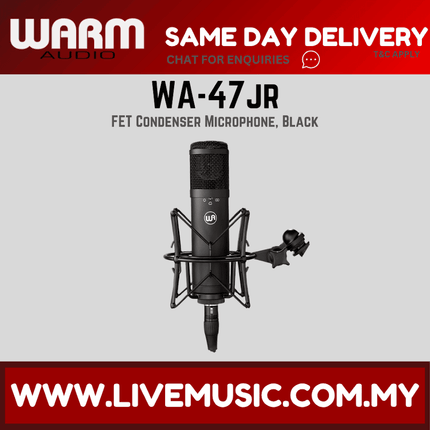 Warm Audio WA-47JR FET Condenser Microphone, Black ( WA 47JR FET WA47JRFET )