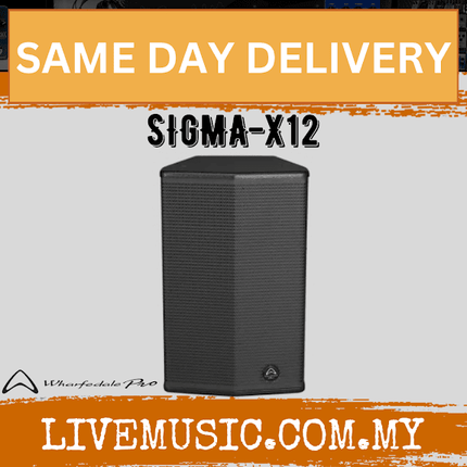 WHARFEDALE PRO SIGMA-X12 1200W PEAK 12" 2-WAY INSTALLATION LOUDSPEAKER, Each / Pair - BLACK (SIGMA X12/SIGMAX12)