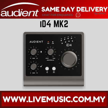 Audient iD4 MK2 High Performance USB Audio Interface (iD-4/iD4-MK2)