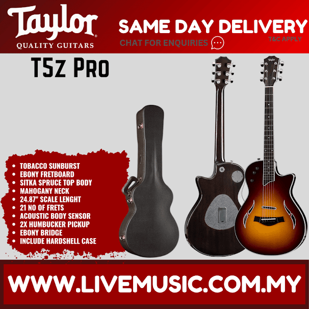 Taylor T5z Pro Electric Guitar w/Case, Tobacco Sunburst