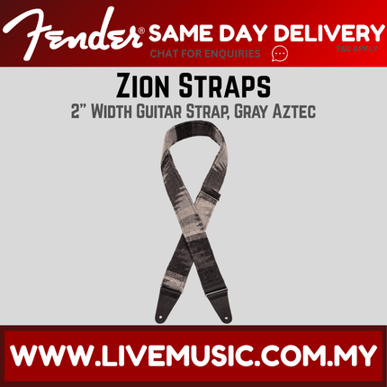 Fender Zion Guitar Strap, 2-inch, Gray Aztec