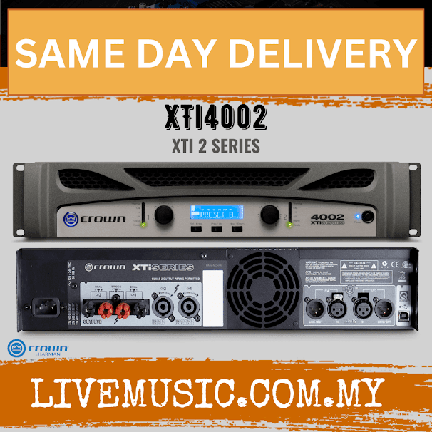 Crown XTi 4002 Two-channel, 1200W @ 4Ω Power Amplifier ( XTi4002 / XTi-4002 )