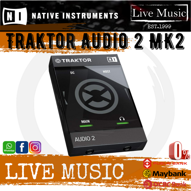 Native Instruments Traktor Audio 2 MK2 USB DJ Audio Interface