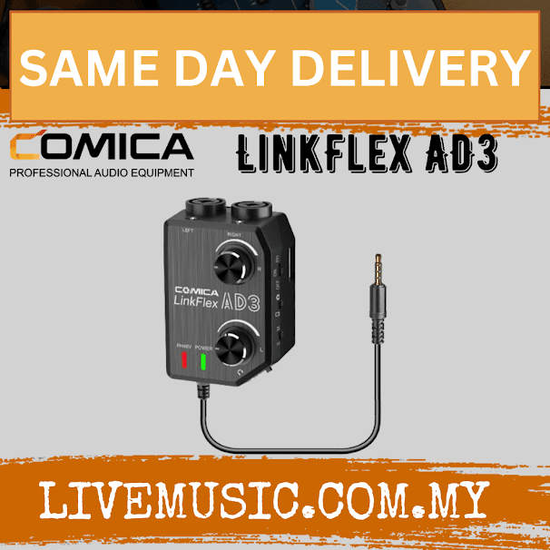 Comica Audio LINKFLEX AD3 Dual-Channel Audio Mixer for Camera and Smartphone (LINKFLEX-AD3)