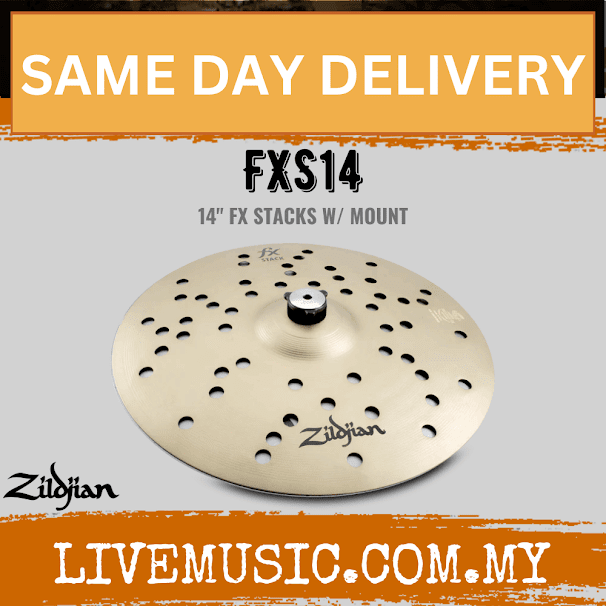 Zildjian 14" FX Stack Cymbal with Cymbolt Mount (FXS14)