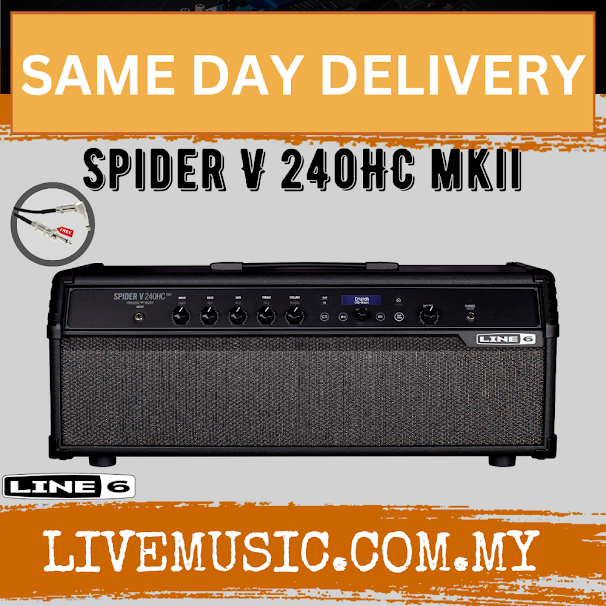 Line 6 Spider V 240HC MkII - 240-watt Combo Head with Free Cable (LINE6 V240HC / V240HCMKII / V-240HC MK2)
