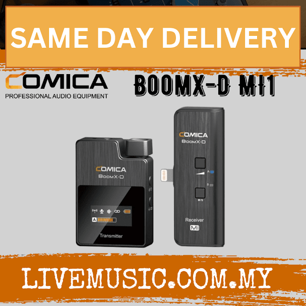 Comica Audio BoomX-D MI1 Ultracompact Digital Wireless Microphone System for iOS Smartphones (BoomX D-MI1)