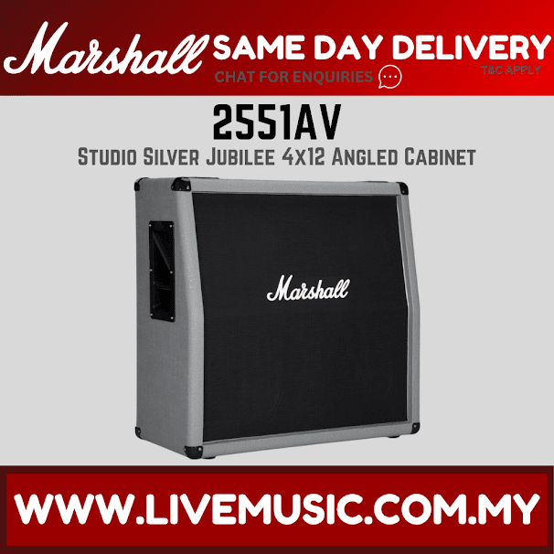 Marshall 2551AV-E Silver Jubilee - 280 Watt, 4x12" Angled Extension Cabinet (2551AV)