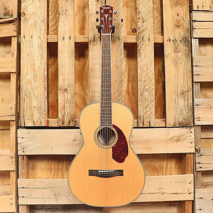 Fender PM-2E Standard Parlor Acoustic-Electric Guitar with Case - Natural (PM2E/PM 2E)