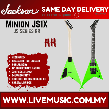 Jackson JS1X - JS Series RR Minion Electric Guitar - Neon Green (JS1X/JS 1X)