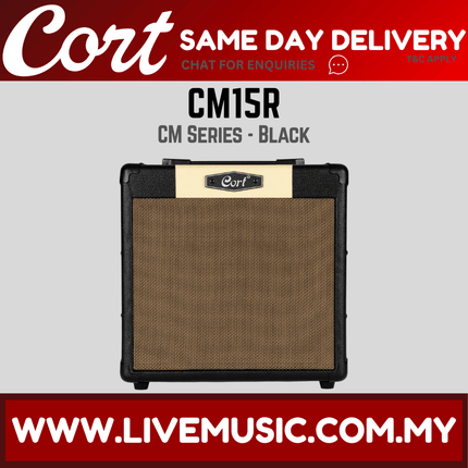 Cort CM15R-BK 15-Watt Electric Guitar Amplifier - Black ( CM15R / CM15RBK)