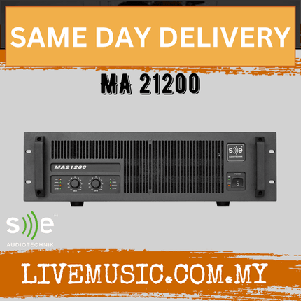SE Audiotechnik MA 21200 Dual-Channel Pro Power Amplifier (MA-21200 MA21200)