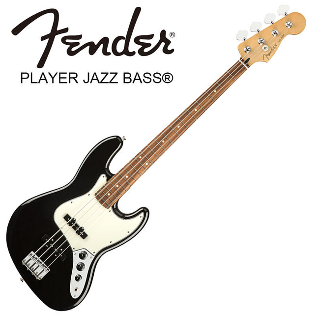 Fender Player Jazz Bass Guitar, Pau Ferro Fretboard - Black