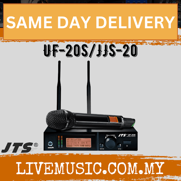 JTS UF-20S/JJS-20 Single channel wideband true diversity wireless system ( Handheld transmitter with cardiod capsule )